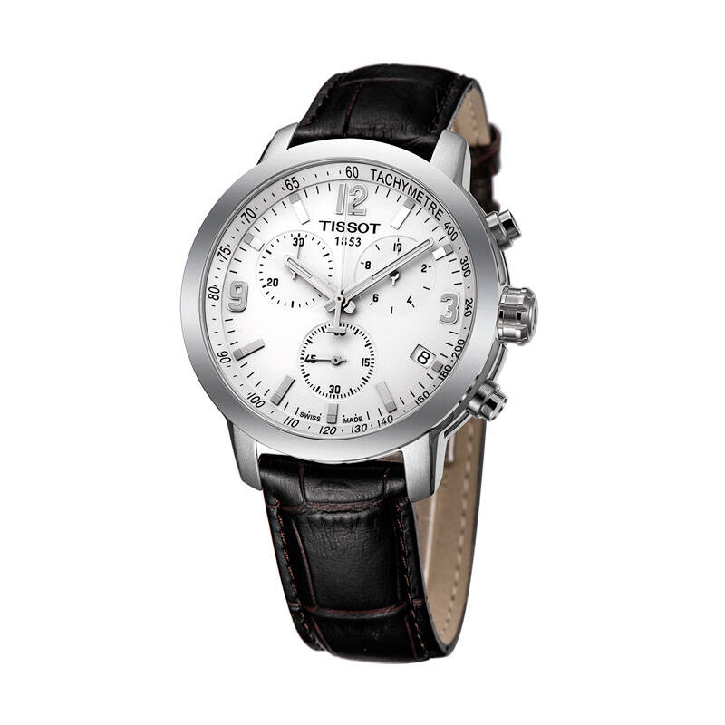 天梭(tissot)prc 200骏驰系列皮带石英男表t055.417.16.017.01 t055.