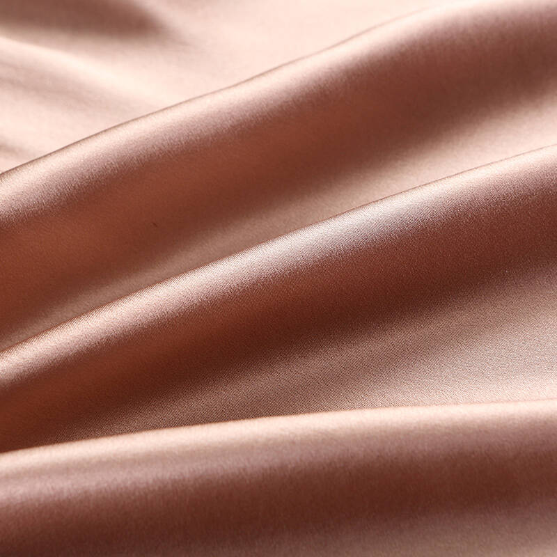 金三塔真丝圆领绣花睡衣套ysf4c205 赭石红l