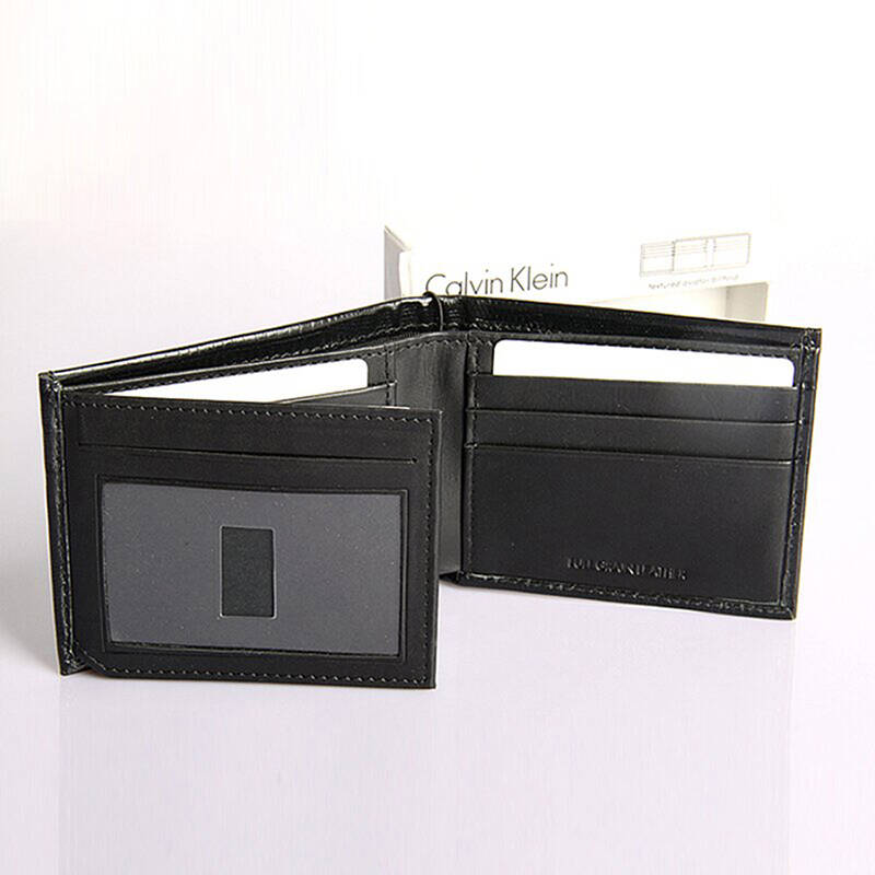 calvin klein/ck 新品 男士鳄鱼纹短款钱包 钱夹 46001645 黑色 短款