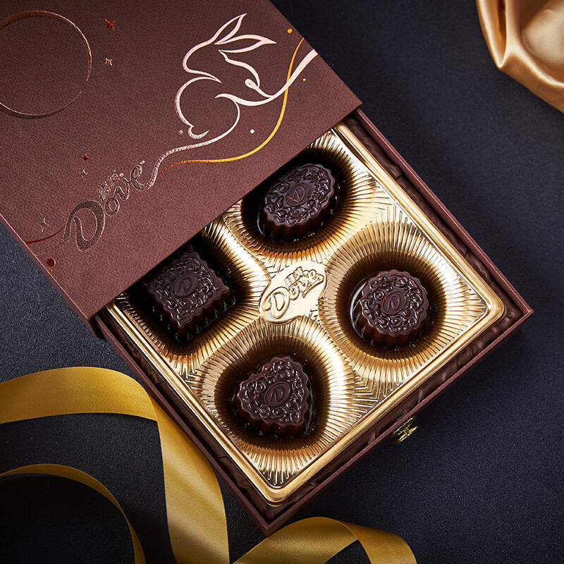 【京东超市】德芙巧月中秋巧克力月饼礼盒 180g