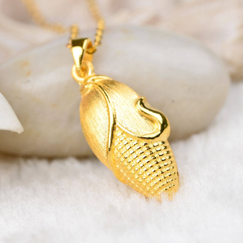 天鑫洋 999千足金/黄金吊坠 金玉米吊坠 约2.97克