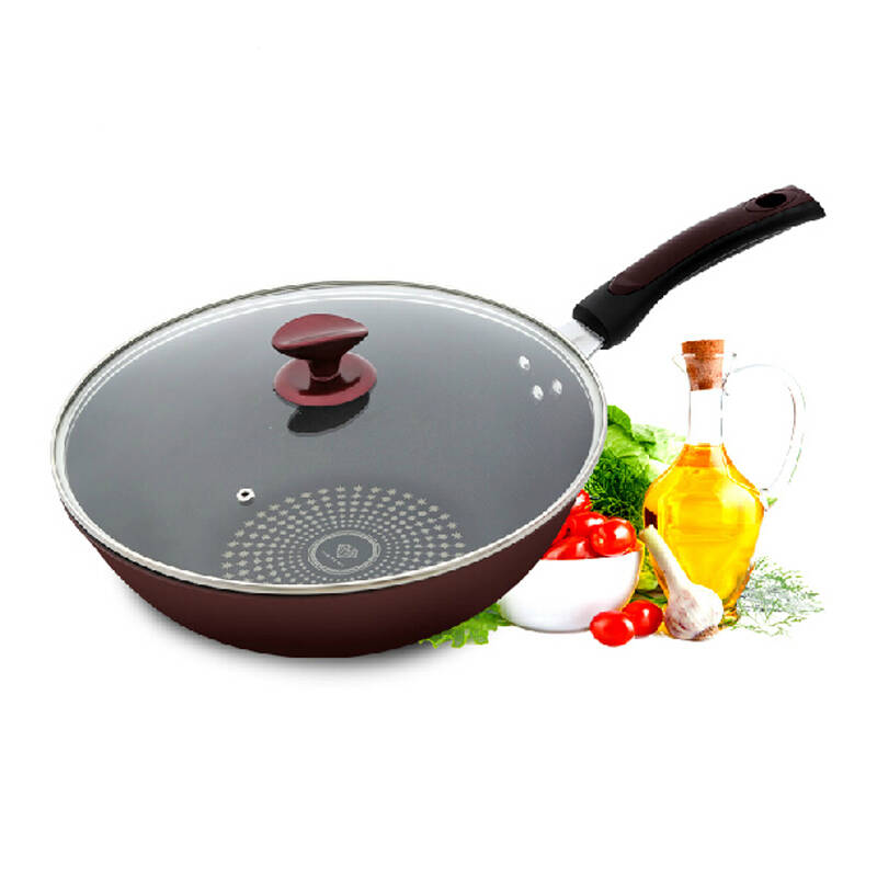 中康不粘锅 家用无烟炒锅 厨房炒菜锅 不粘炒菜铁锅