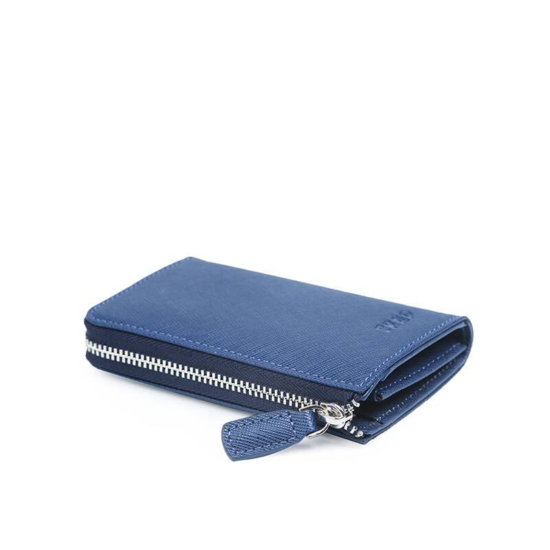 skap2014秋冬新款十字纹牛皮男款钱包20424581 深蓝/40 竖款