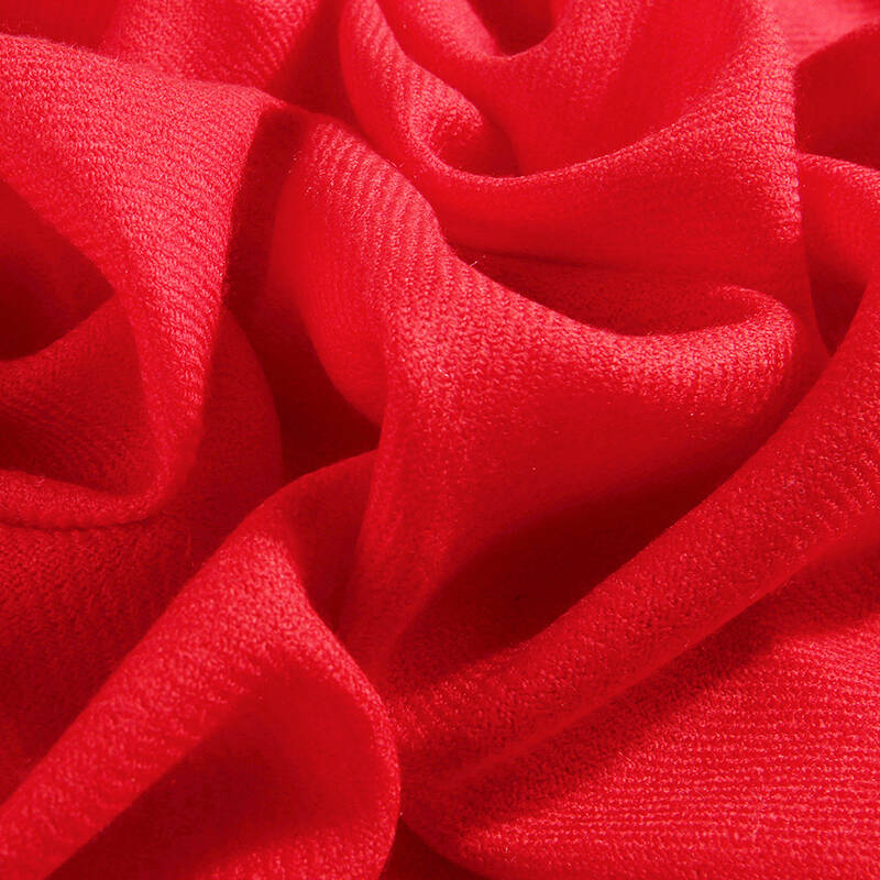 上海故事 story of shanghai 大红纯色羊毛围巾秋冬女士大披肩保暖