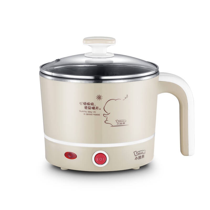 小浣熊电煮锅不锈钢火锅小煮面锅泡面锅宿舍学生锅不锈钢电蒸锅电杯锅