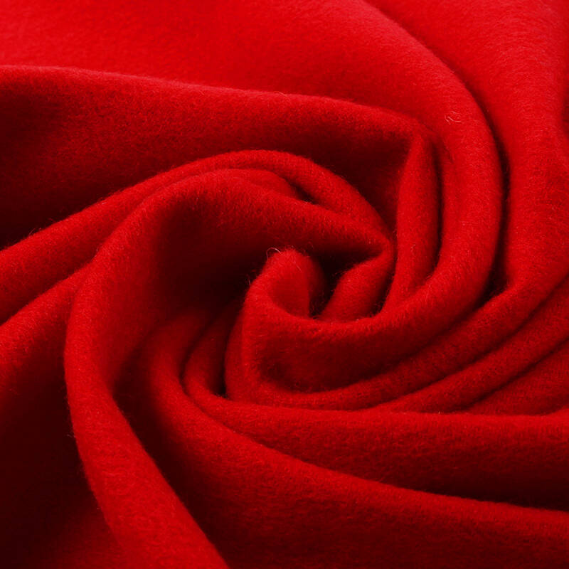 南极人 nanjiren 纯色加厚羊毛围巾女冬大披肩围巾两用秋季 大红色【