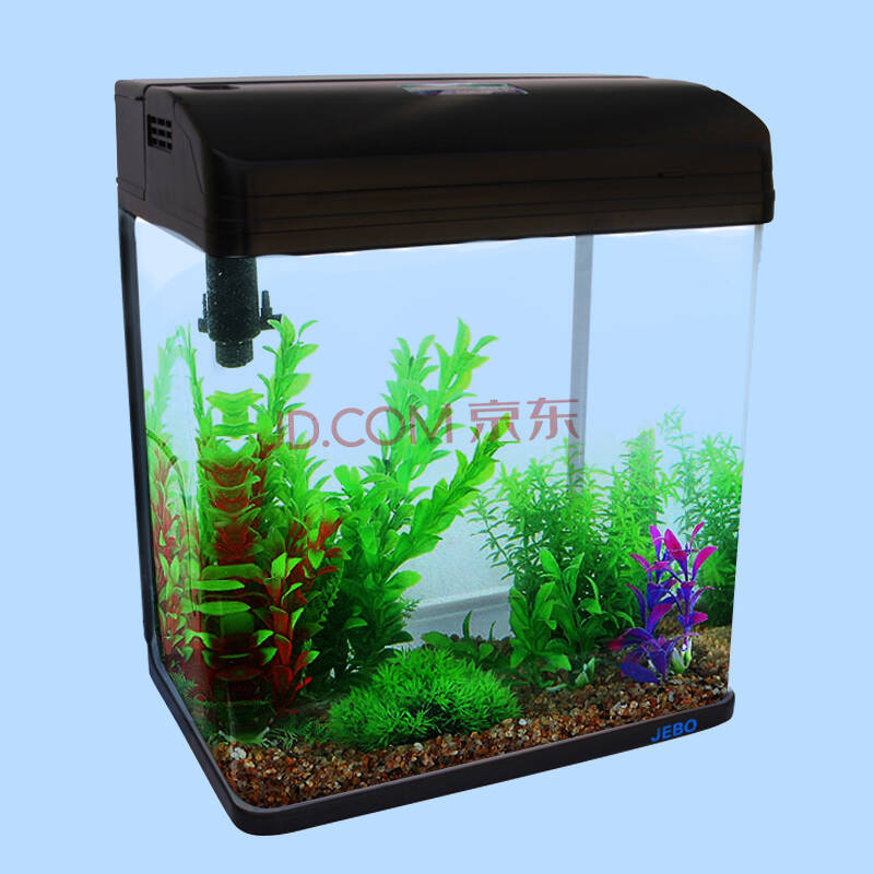 佳宝jebo 鱼缸水族箱 弧形玻璃金鱼小型 热带鱼免换水生态水族箱r138