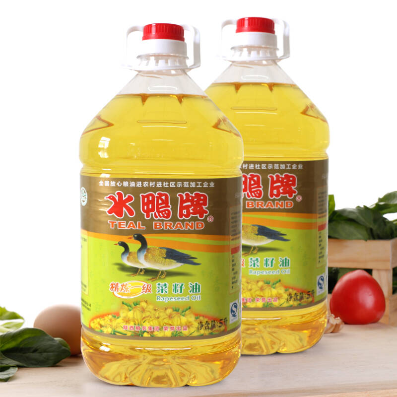 【京东超市】 水鸭牌 食用油 精炼一级菜籽油 5l