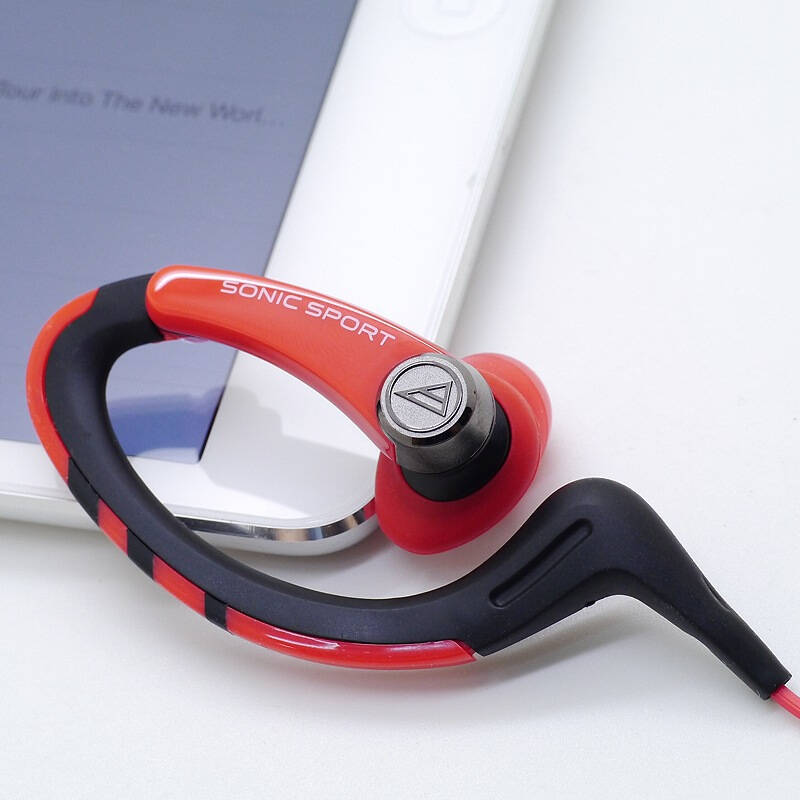 铁三角(audio-technica)ath-sport 1 is 运动型入耳式通话耳机 红色