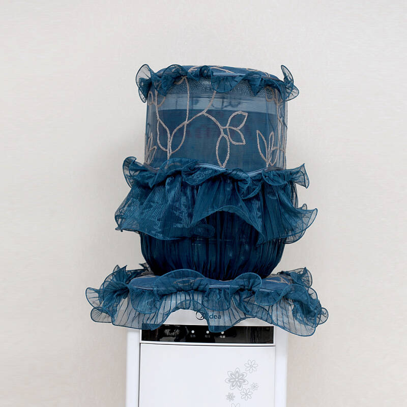 傲居高档蕾丝饮水机套通用防尘罩子 雅典娜蓝色 通用