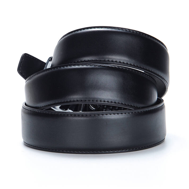 利奥纳多leonardo男士皮带牛皮休闲商务百搭自动扣腰带 黑色