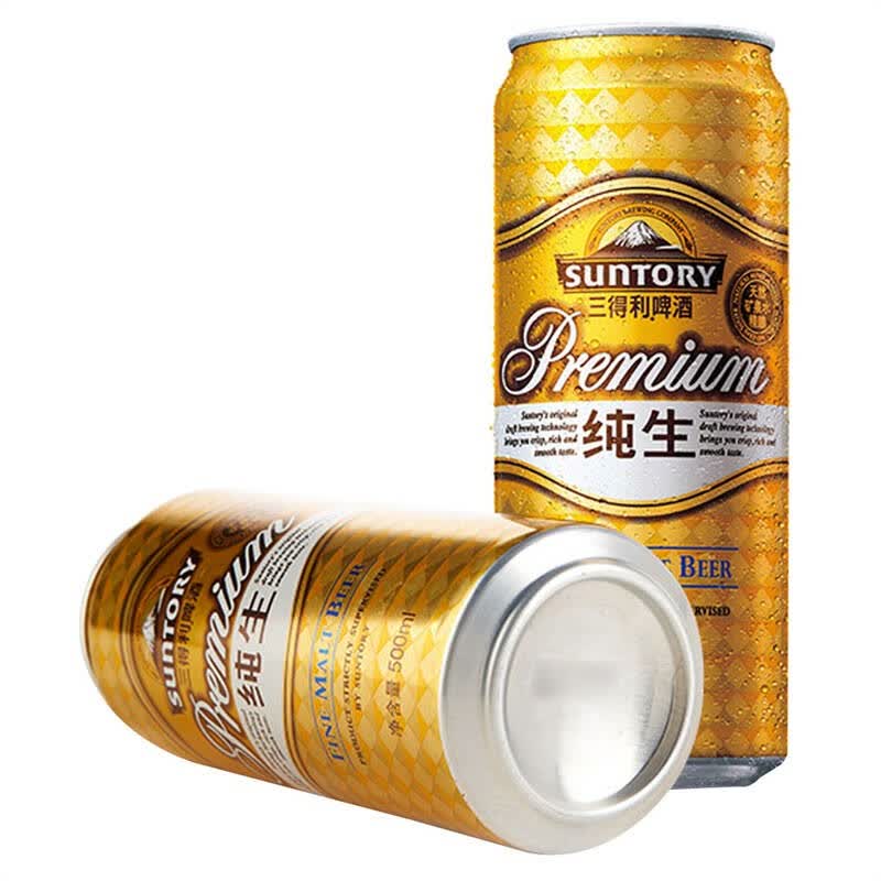 【京东超市】三得利啤酒(suntory) 纯生 9度 500ml*24听 整箱装
