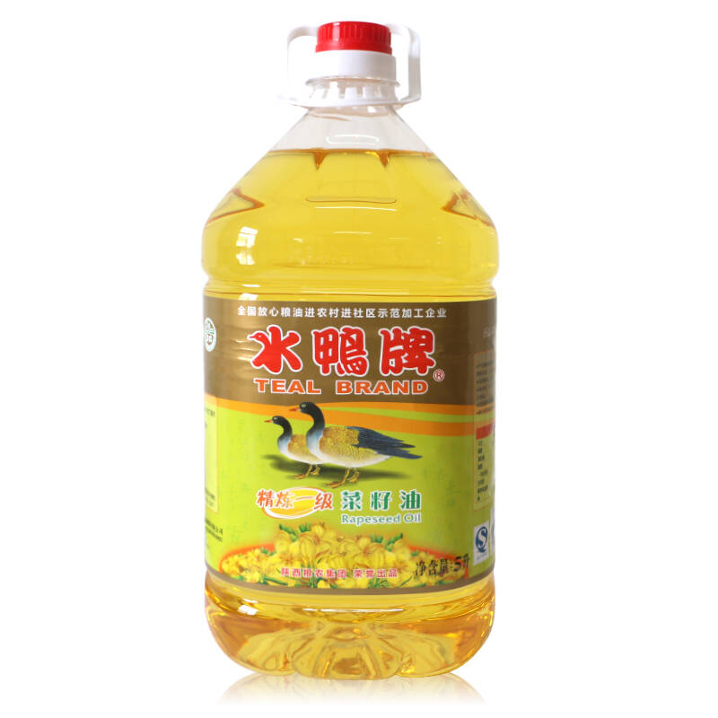 【京东超市】 水鸭牌 食用油 精炼一级菜籽油 5l