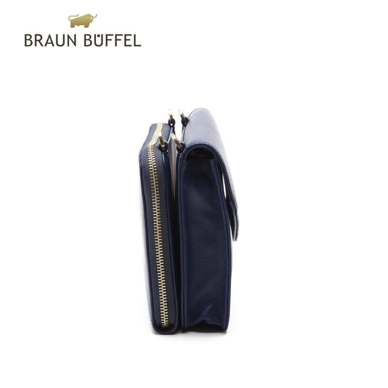 布兰施braun buffel 女士压花牛皮斜挎包单肩包ol职业迷你包702271