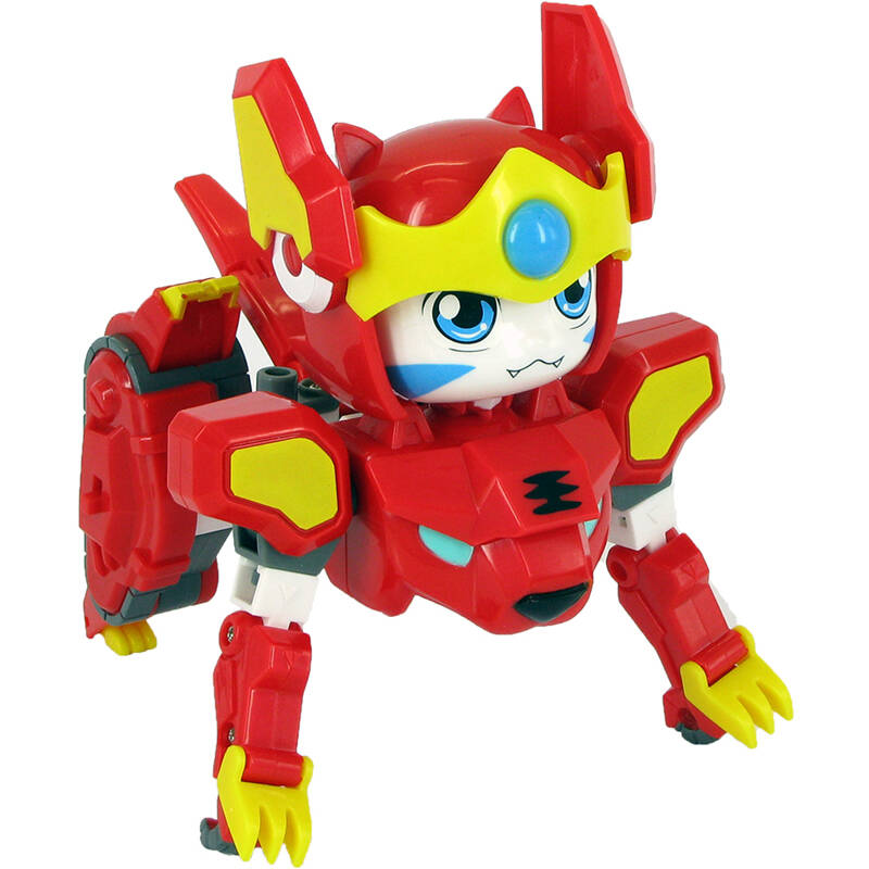 艾力达指令宝贝 dx战斗指令机红宝战士风豹领主 红宝战士80016