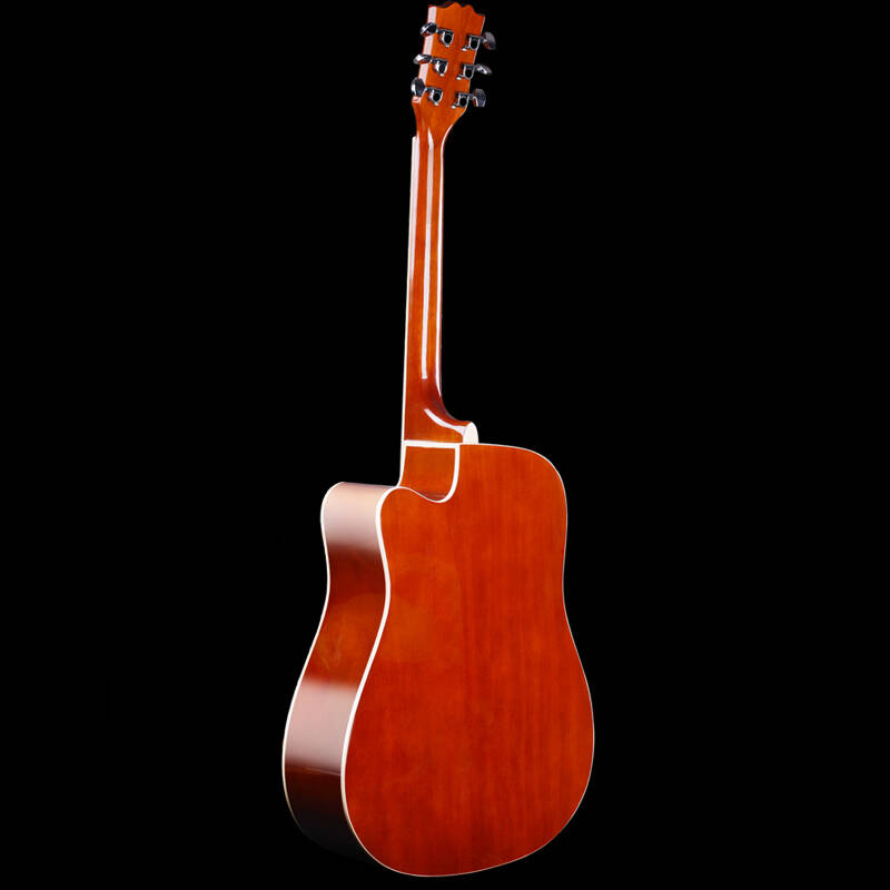 竹霖生 民谣吉他 初学入门推荐 木吉它40寸41寸大吉他乐器 41寸原木色