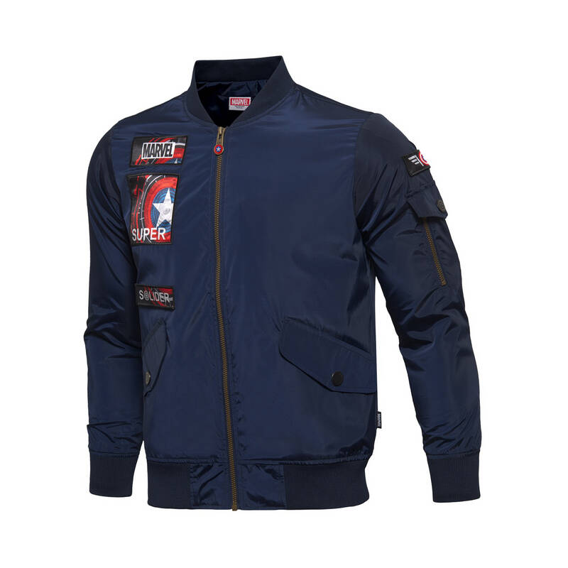 系列"美国队长"男子夹克外套ajdl445-2 墨水蓝 xl【图片 价格 品牌