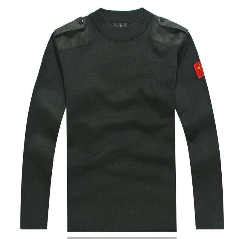 君友户外新式军官毛衣 军迷用毛衣 户外男毛衣 分v领和圆领 军绿色