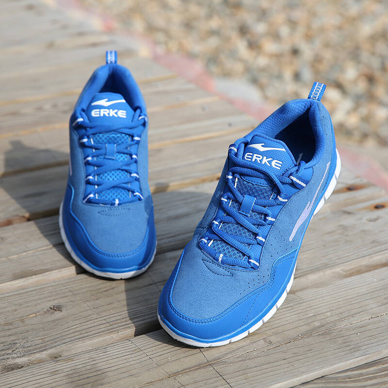 鸿星尔克跑步鞋erke 男常规跑鞋男生慢跑鞋耐磨防滑运动鞋 彩蓝 41