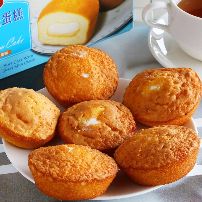 四洲牛奶夹心派蛋糕松软蛋糕138克 白领零食小吃 6913217408450