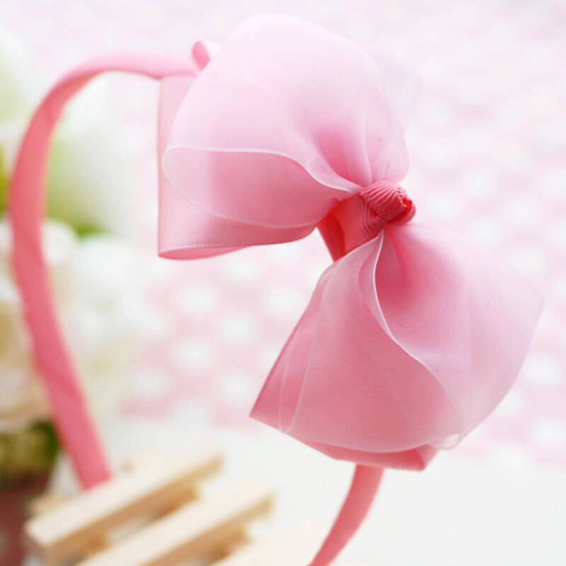 不服输小石头 女童儿童韩版发饰蕾丝蝴蝶结发箍c8006均码 儿童配饰