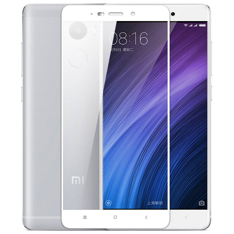 9h高端钢化膜 红米4低配丝印钢化膜(非全包)(以实物为准)