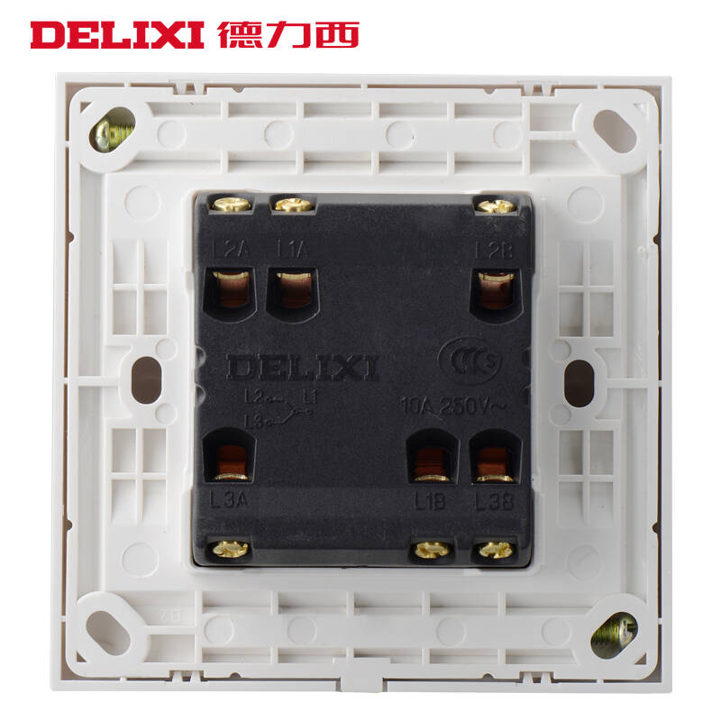 德力西开关插座一开多控开关118型墙壁楼道中途开关一灯三控开关