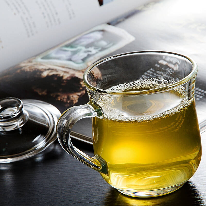 品尚系列茶杯茶饮杯耐热玻璃茶杯盖杯办公杯玻璃杯 ez1013-1_260ml