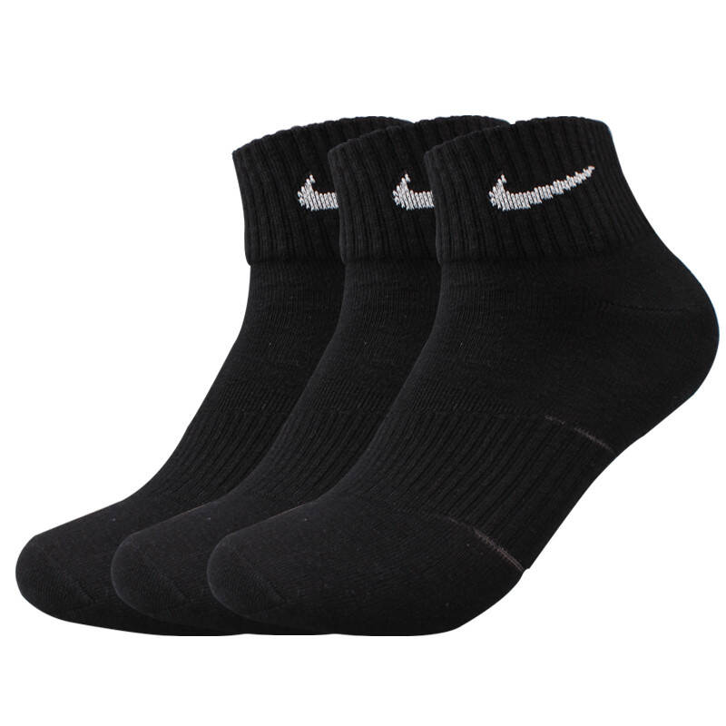 nike耐克运动袜 新款男袜子 混色3双装 sx4787 黑色三双装sx4784-001