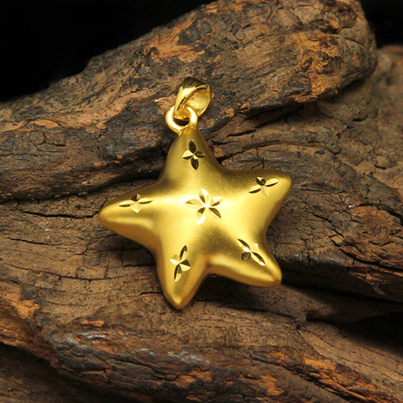 宝瑞通典当行 3d硬金海星吊坠 全新绝当孤品
