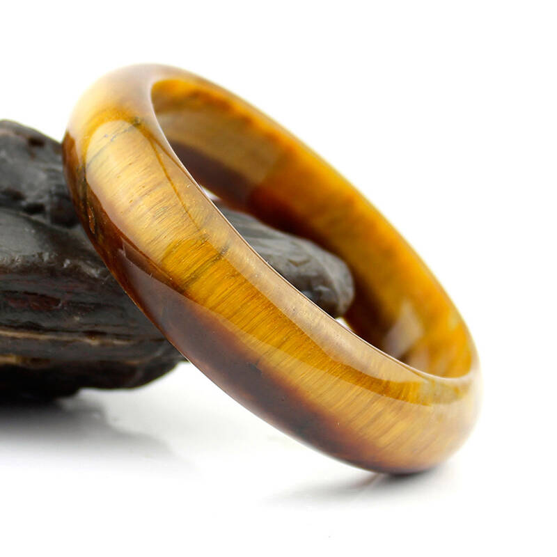 一生一石 天然黄虎眼木变石手镯附证书 内径约56mm