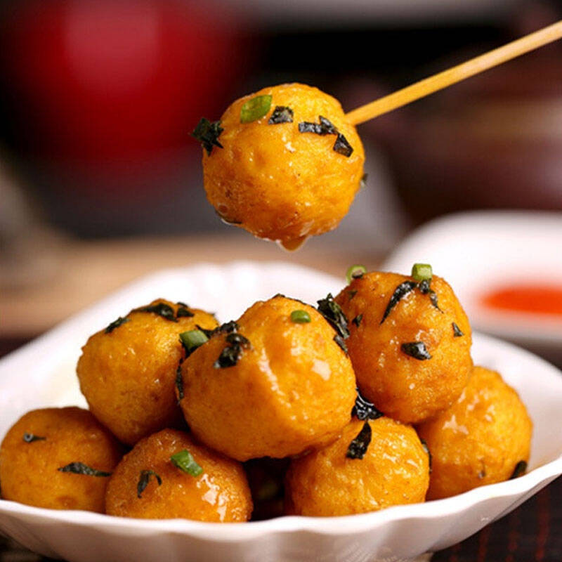 海欣 火锅丸子 爆汁香辣鱼果 100g 约5个【图片 价格 品牌 报价】-京