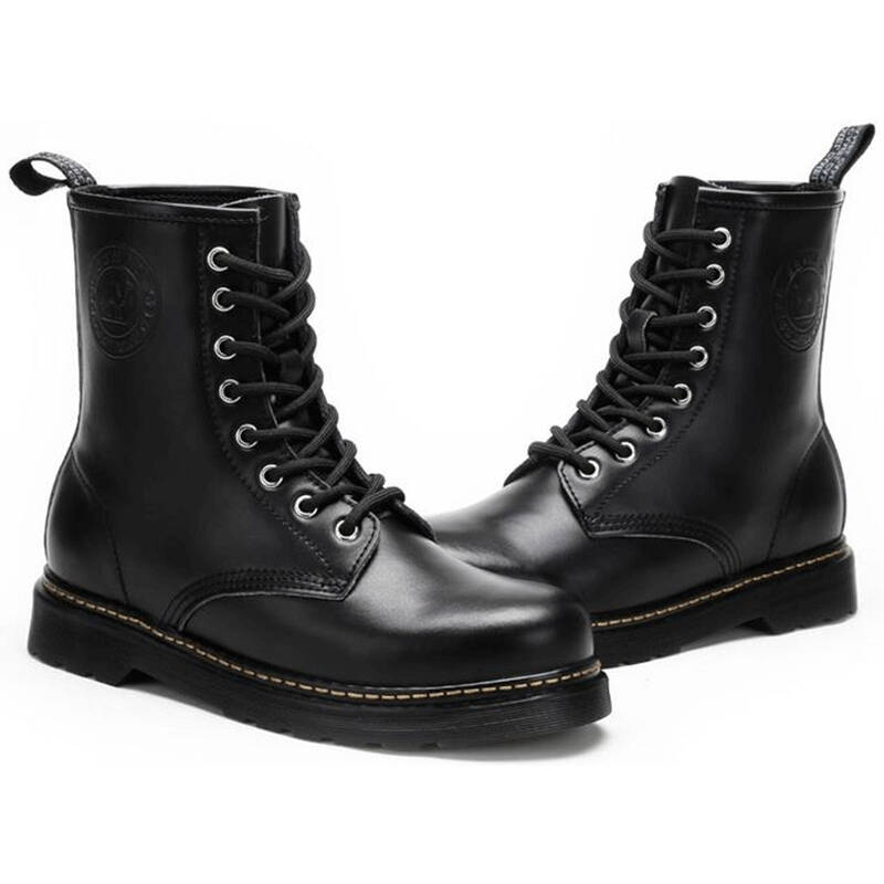 骆驼(camel)高帮英伦风马丁靴 a642091224 黑色 41/255码【图片 价格