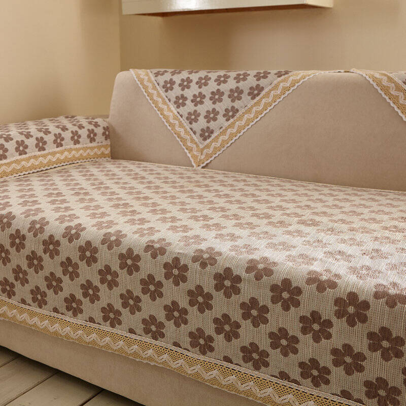 沙发垫布艺镂空花边棉麻沙发巾 太阳花开-米 110*240cm五人座 - 京东