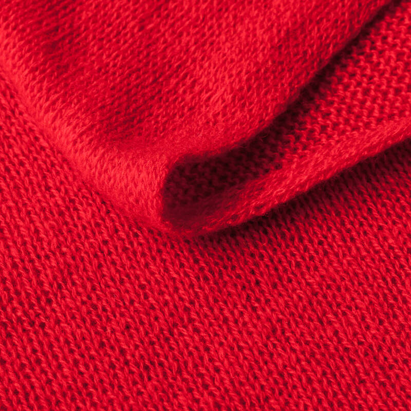 m&e2016年秋冬新款纯羊绒女长款松针围巾披肩52807 中国红225