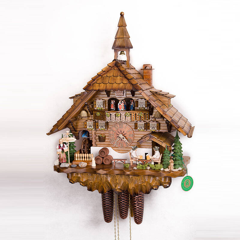 中国个性 德国黑森林布谷鸟钟咕咕钟t3736 棕色