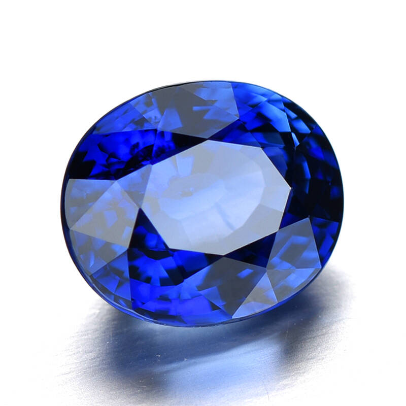 33克拉皇家蓝蓝宝石裸石戒面 彩色宝石 每克拉约11900元