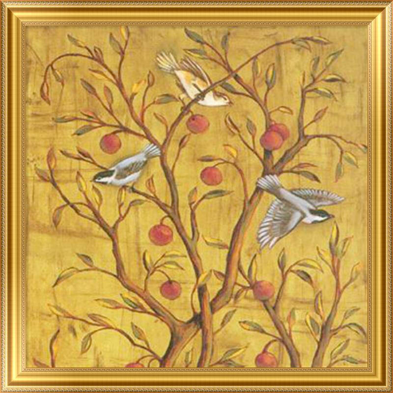 三拼套黄色调客厅沙发墙壁挂画mj90 成品油画 80*80cm