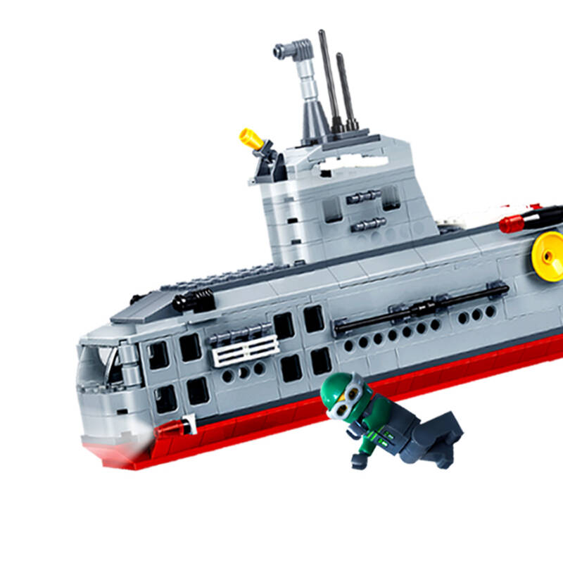 杰星 乐高式积木 海战军舰系列 潜水战艇 31001