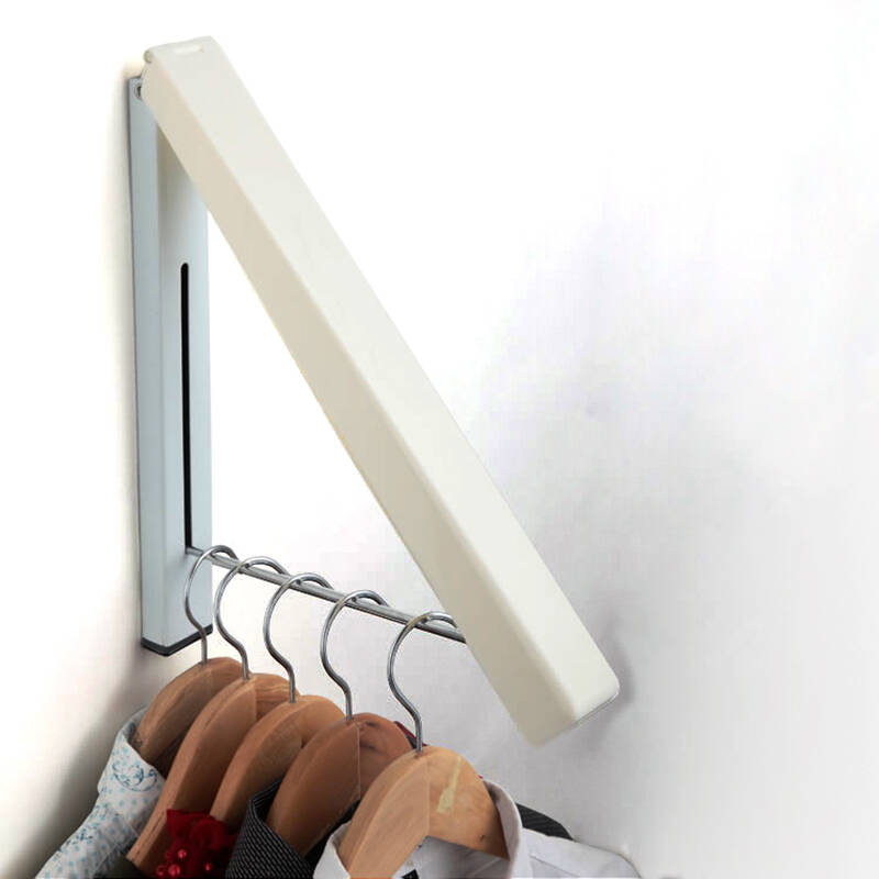 不锈钢可收缩折叠墙壁挂衣架 隐形晾衣架 单个装 衣架