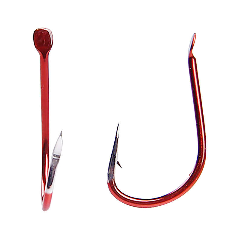 鬼牙三角刃伊豆有倒刺鱼钩歪嘴鲫鱼钩散装渔鱼钩鲫鱼红色神钩不脱钩
