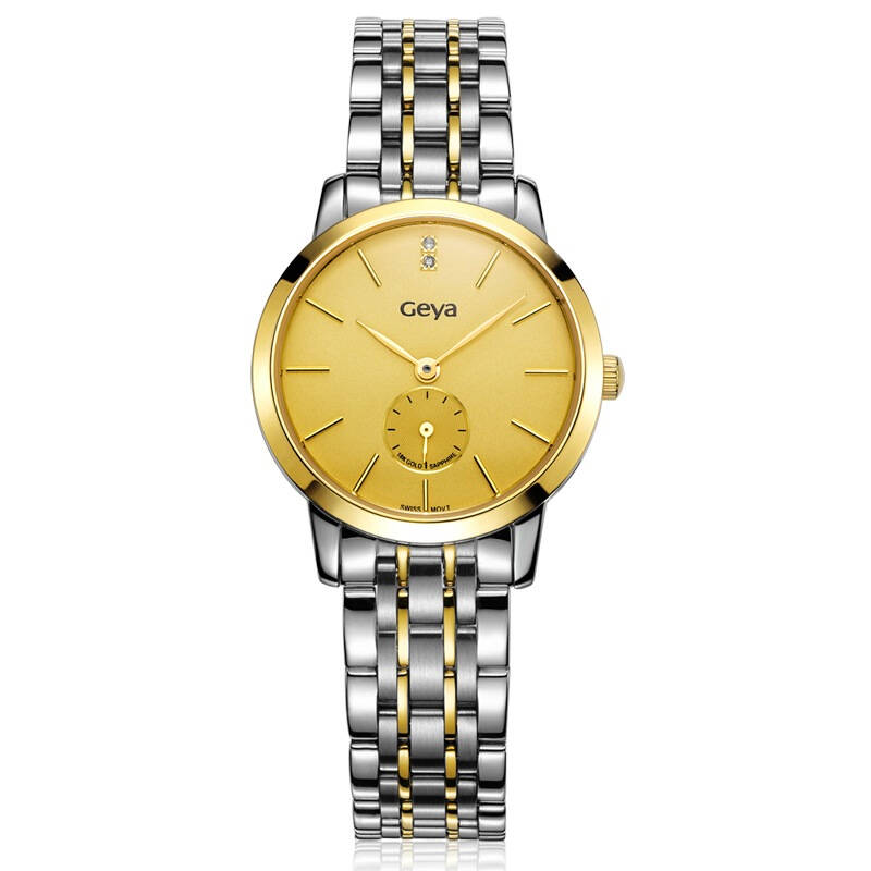 格雅(geya)手表 荣耀系列情侣石英女表金表g09006lyy【图片 价格 品牌