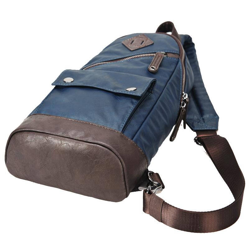 佑一良品uiyi新款韩版背包 男斜挎包时尚休闲包潮男包130133 彩陶蓝