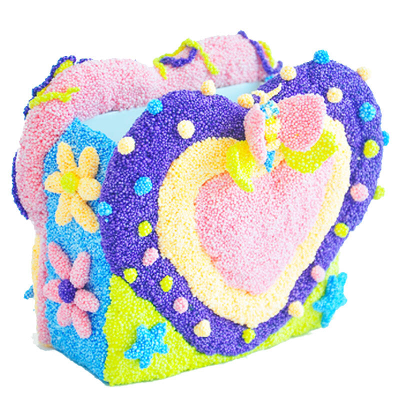 儿童手工彩泥带颗粒软泥陶土创意泥雪花泥200g/罐装珍珠泥 深蓝色200g