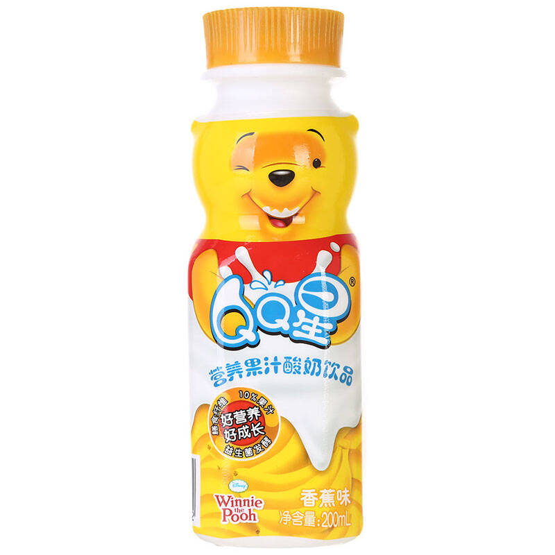 【京东超市】伊利 qq星营养果汁酸奶饮品香蕉味200ml*16