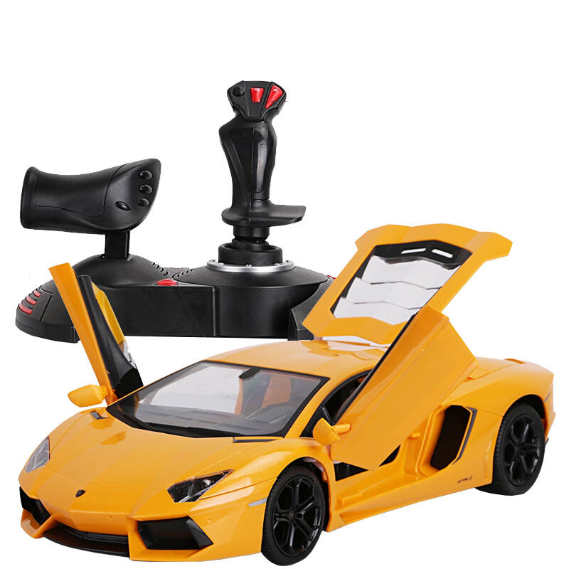 美致遥控车 1:14兰博基尼蝙蝠 充电漂移摇控赛车 重 黄色兰博基尼lp