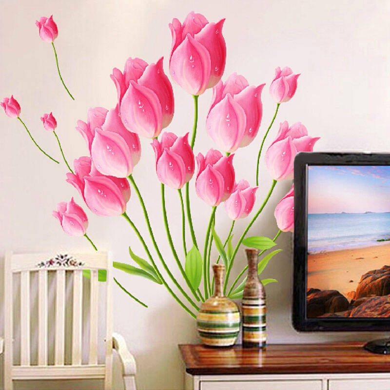 佰御祥 贴画墙贴纸 卧室浪漫温馨婚房床头 客厅电视背景墙壁贴花 家装