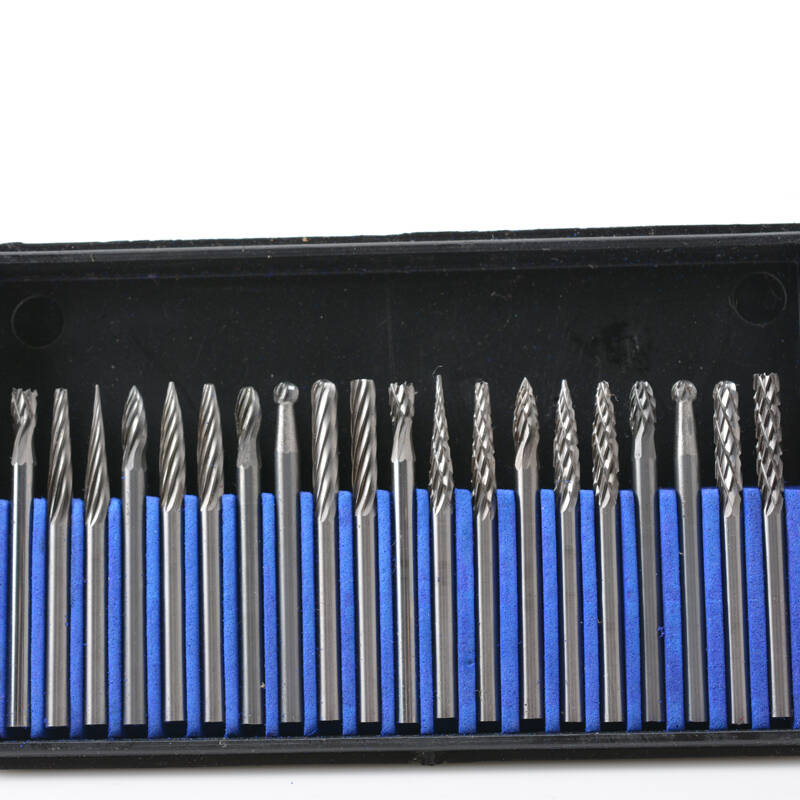 波盾20支装钨钢旋转锉 3*3mm钨钢铣刀 硬质合金旋转锉 钨钢磨头