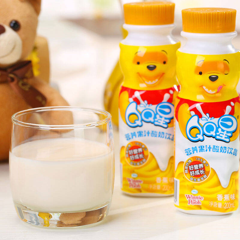 【京东超市】伊利 qq星营养果汁酸奶饮品香蕉味200ml*16
