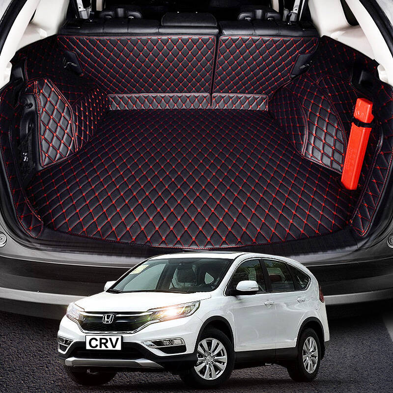 智汇 本田crv后备箱垫全包围 10-16款crv改装专用尾箱垫子 黑色红线